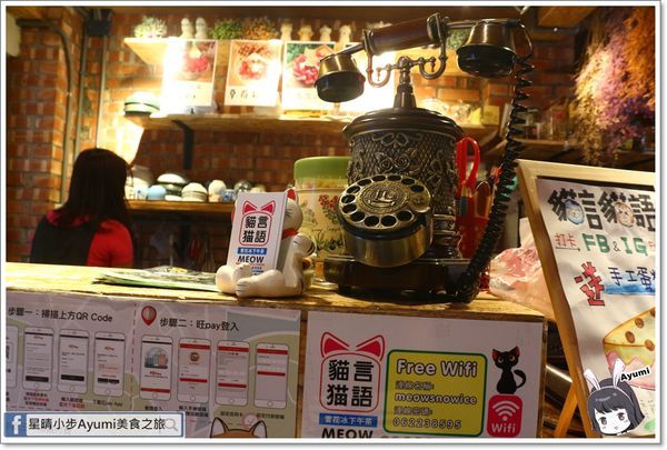 貓言貓語雪花冰下午茶：[食記]►台南北區◄貓言貓語雪花冰下午茶/點草莓雙人套餐還送草莓泡芙/本月打卡就送貓咪蛋糕/超人氣店貓陪你玩