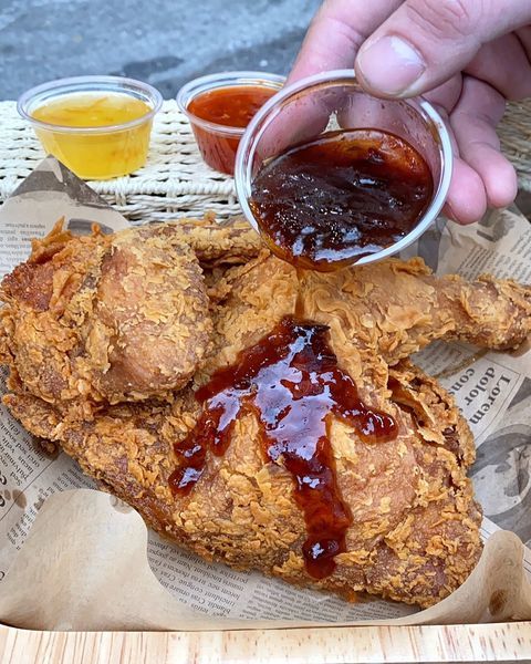 【咔必娜就是炸雞漢堡】宜蘭大學必吃｜超猛爆汁超全雞