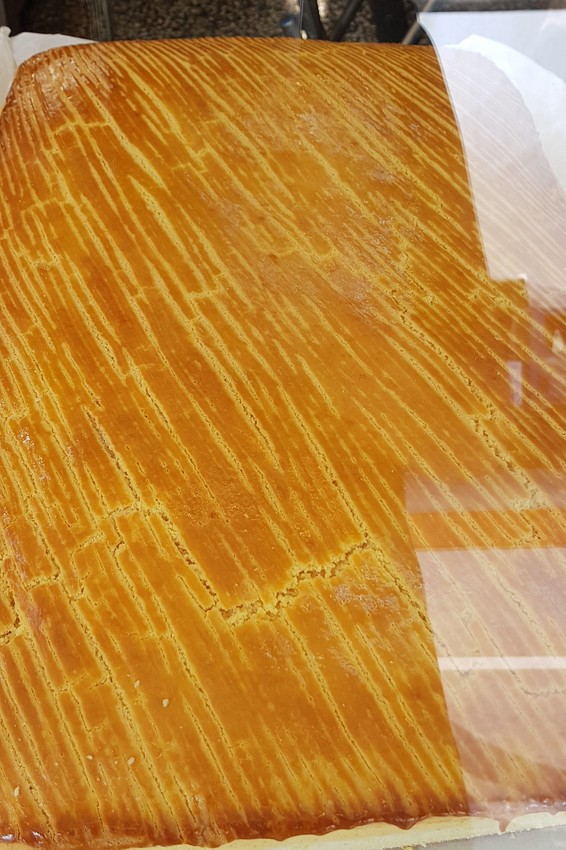 【蓁古早味現烤蛋糕】讓人懷念童年的好滋味 濃濃起司香氣與虎皮蛋糕的完美結合 #嘉義美食 #虎皮起司蛋糕