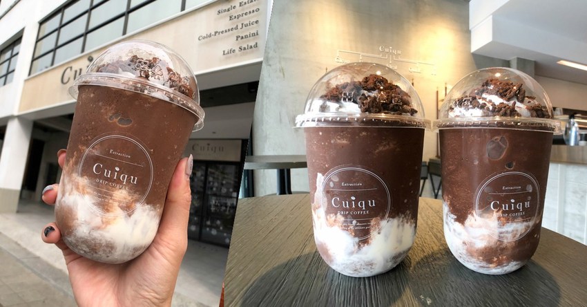 奎克咖啡與義美聯名推出邪惡美味的烏克力力冰沙(黑可可巧克力酥片),限定買一送一