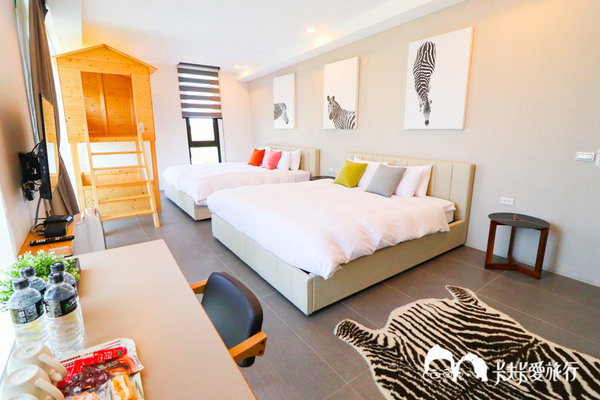 悠悅光 Aura Villa：宜蘭民宿-悠悅光新樂館｜親子民宿動物風格溜滑梯攀岩場梅花湖畔