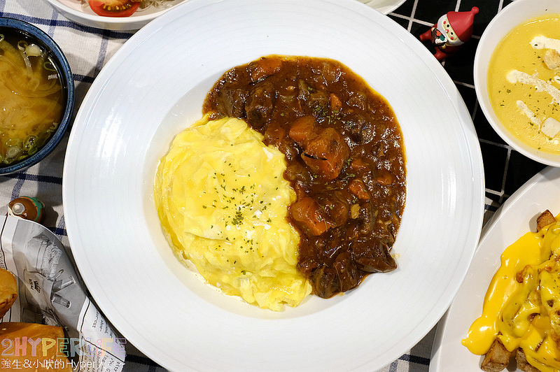 90小餐館,丼飯,台中北屯美食,台中日式咖哩,台中美食,台中義大利麵,台中義式,台中聚餐餐廳,平價美食,披薩,旱溪美食,蛋包飯 @強生與小吠的Hyper人蔘~