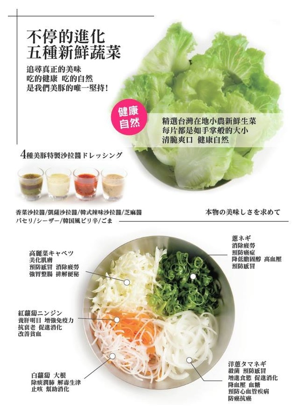 美豚生菜包肉菜單