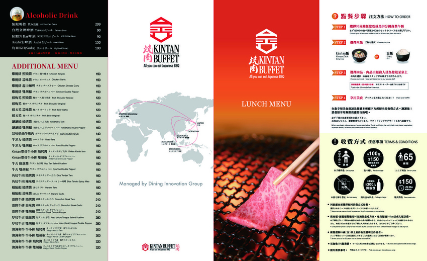 台中 Kintan Buffet  菜單