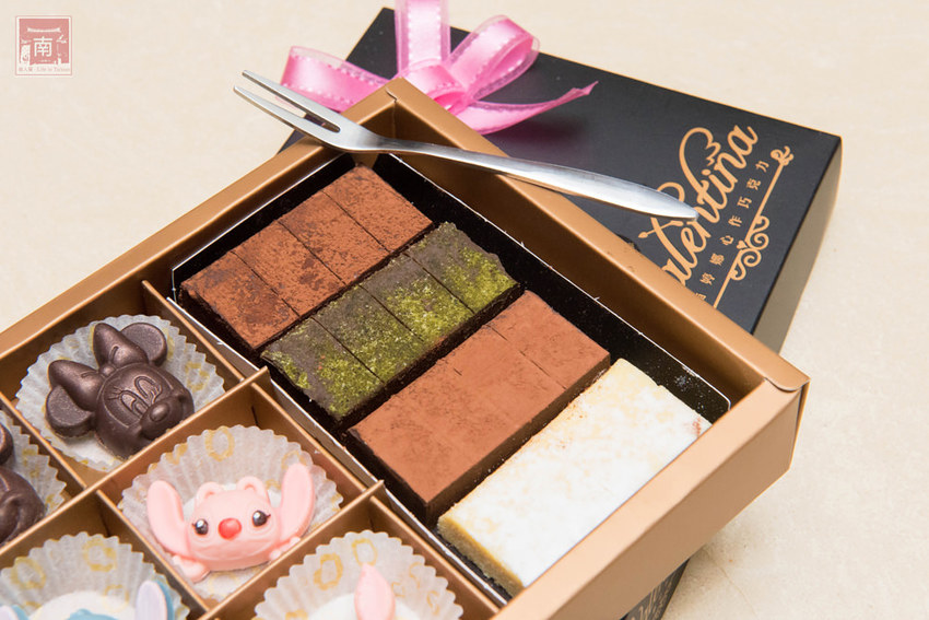 【台南美食】招牌生巧克力｜酒香酒漬微醺口感｜迪士尼.Kitty.口紅造型巧克力｜手作巧克力~~華侖婷娜手工巧克力 - 南人幫