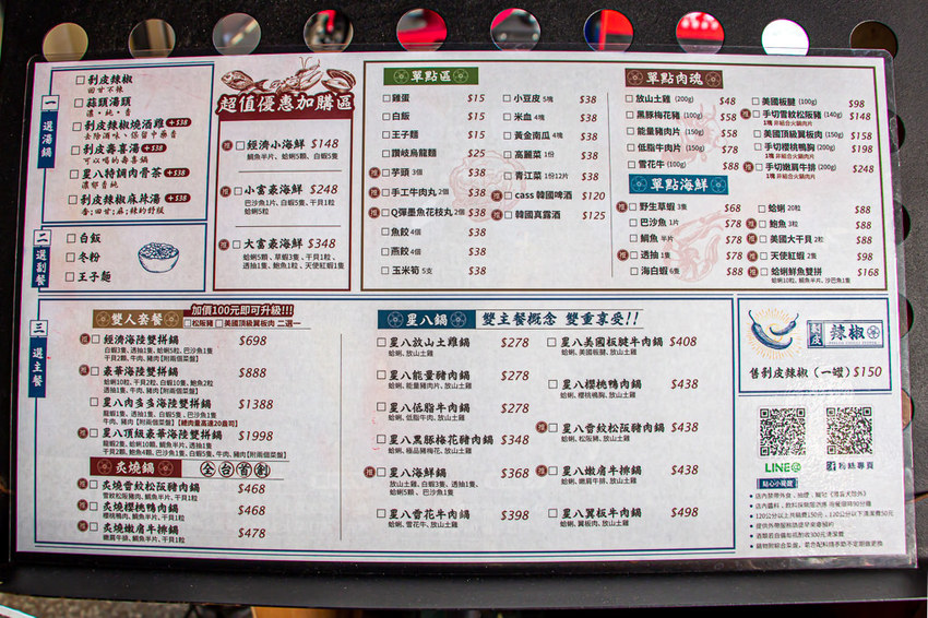 台中大里 星八鍋鍋物潮流，迷人鍋底再一發，麻辣湯頭好順喉! - 微笑Joe幸運