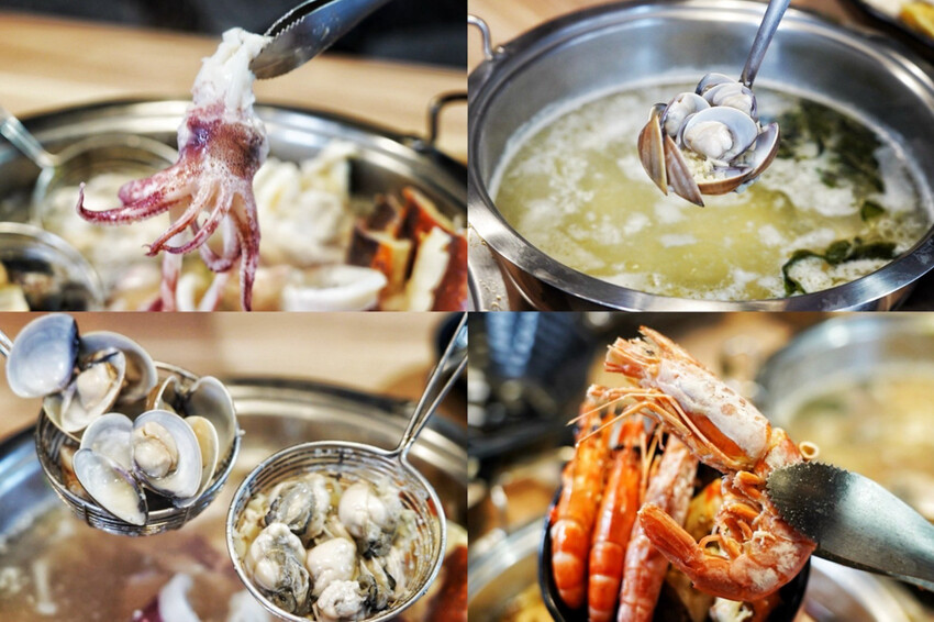 上善若水海鮮鍋物｜升級2.0自助區吃到飽！鱈場蟹腳比50元還大！超霸氣火雞佛好狂 @艾瑪  吃喝玩樂札記