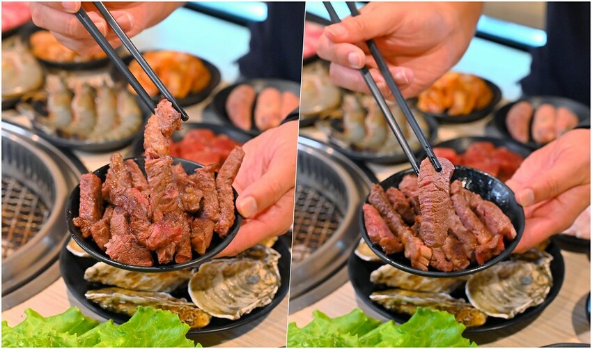 台中市東區 台中燒肉吃到飽竟然有桌邊代烤 嘉義東石牡蠣吃到飽  大塊牛排百種食材無限量供應 愛烤愛對囉台中