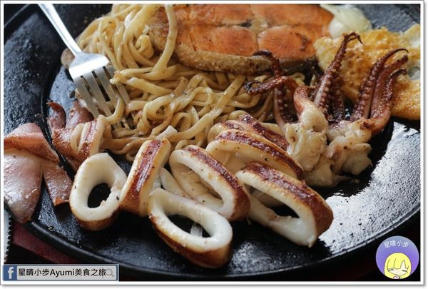 午食5分鐵板牛排麻豆店：[台南麻豆牛排推薦]午食5分鐵板牛排/好多魚/搭波菲力/珍珠奶茶喝到飽/網美拍照IG熱門打卡點/加麵加飯免費