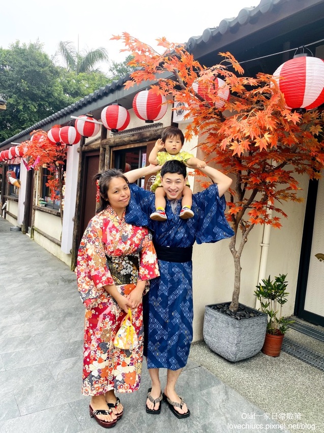 【桃園景點】全台唯一粉紅色大鳥居 蛋寶生技不老村 不用出國就能摸到長壽尊 日式浴衣體驗 免費停車場門票可以抵消費 親子寵物友善觀光工廠 (帶著寶寶去旅行1y3m)