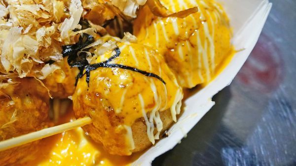 【台北美食】花匠章魚燒-會牽絲的爆漿章魚燒