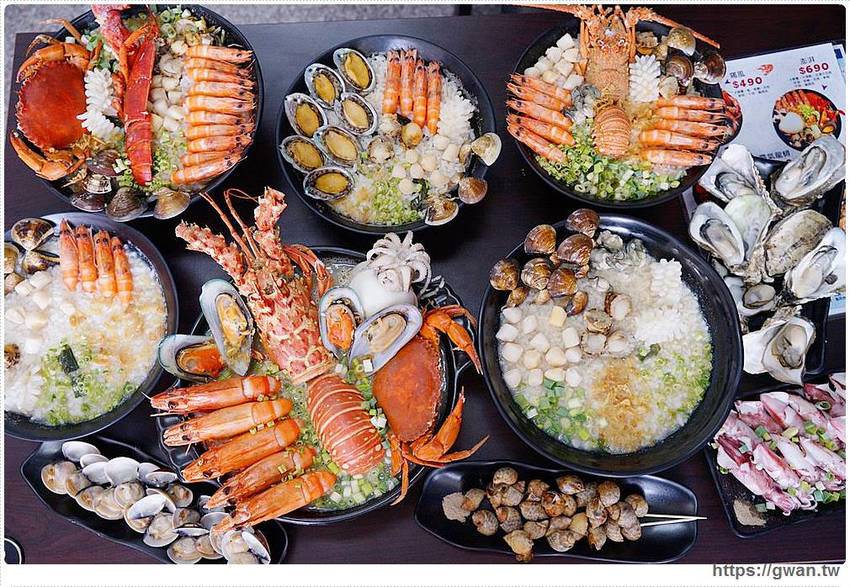 台中宵夜海鮮粥~五種海鮮現點現煮只要100元,營業到凌晨還可免費加飯! - 吃關關