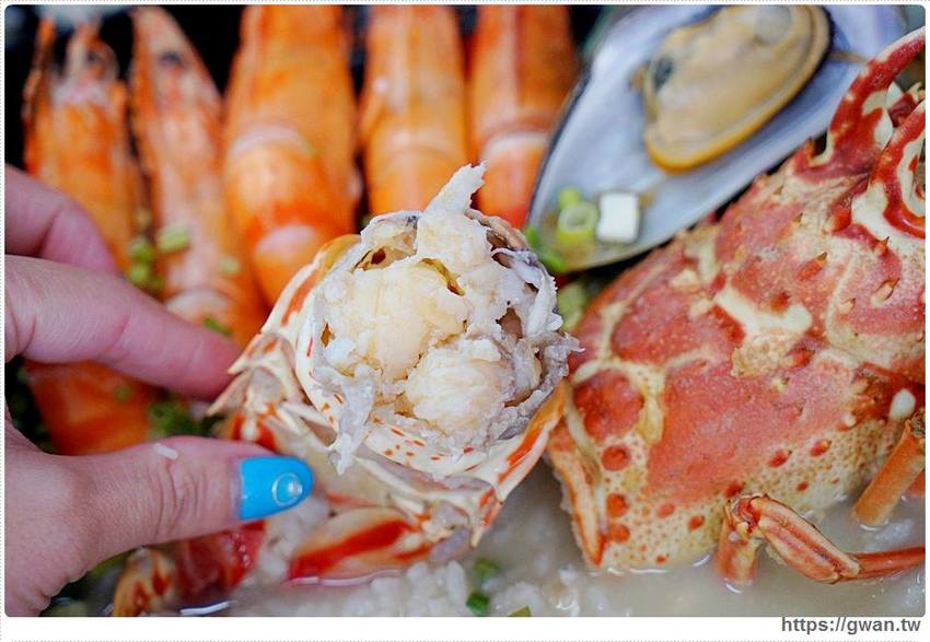 台中宵夜海鮮粥~五種海鮮現點現煮只要100元,營業到凌晨還可免費加飯! - 吃關關