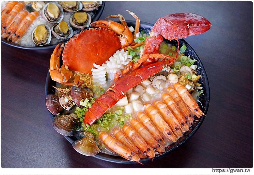 台中宵夜海鮮粥~五種海鮮現點現煮只要100元,營業到凌晨還可免費加飯! - 吃關關