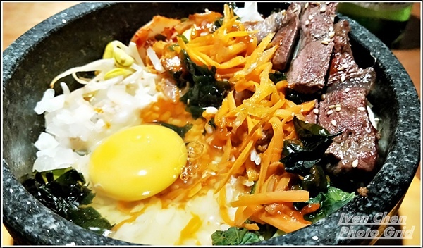 四米大石鍋拌飯專賣:《中山韓式料理》隱藏在巷弄中的美食/熱騰騰經典美味石鍋拌飯/星期五下班後的快意小酌/附菜單『四米大石鍋拌飯專賣』