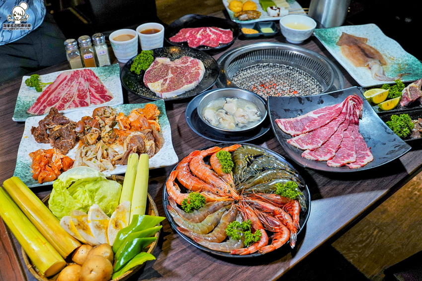 燒肉吃到飽 吃到飽 聚餐 燒烤 烤肉 北高雄 聚會 頂級食材 海鮮 蝦