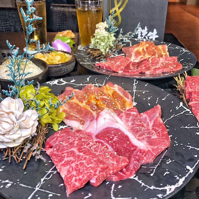 台南燒肉推薦【鉄牛燒肉】霸氣個人套餐只要580元就能吃到和牛 黑將純血和牛/奧汀牛 肉質一口入魂 ! 營業到凌晨四點的深夜燒肉店 | 小白只饗ㄔ美食