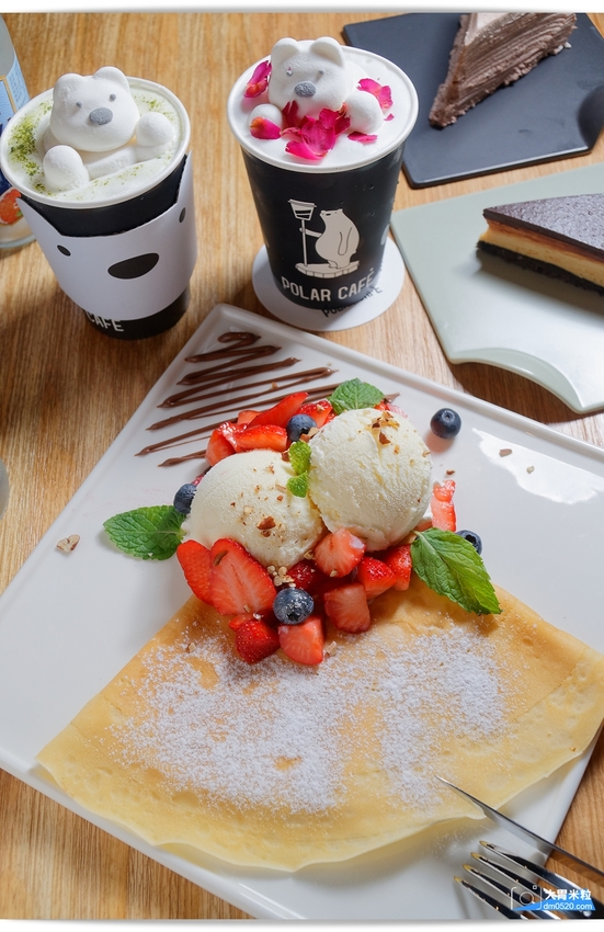 大胃米粒(台北西門町咖啡廳推薦)POLAR CAFE 西門旗艦店,北極熊主題咖啡廳,寶拉熊泡牛奶浴~灑上玫瑰花瓣可愛又浪漫！全天候提供早午餐/甜點,捷運西門站美食, - 大胃米粒 DAVID &