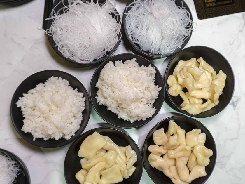 白飯 手工麵疙痞 冬粉