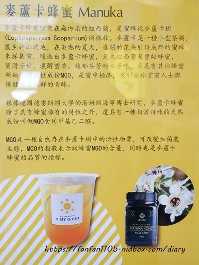 永康商圈飲料推薦【O MY GOOD歐麥谷】#麥蘆卡檸香蜂蜜飲 #蜂蜜手搖杯推薦 #手搖飲料推薦 #永康街飲料店推薦 #捷運東門站飲料推薦 (1).JPG