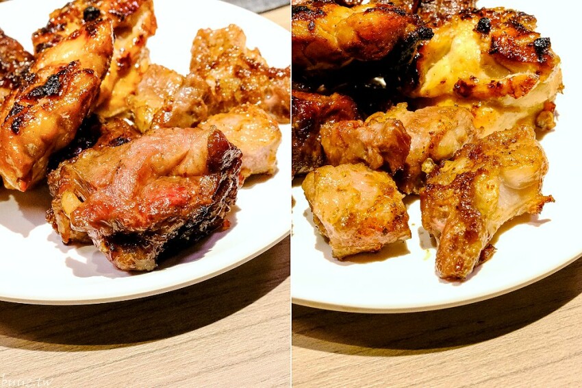 炭火燒肉上百種食材吃到飽,羊角炭火燒肉猛點和牛、牛舌、紅蝦就夠本,生魚片、牡蠣也隨你吃!