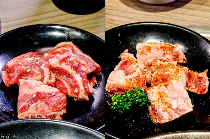 炭火燒肉上百種食材吃到飽,羊角炭火燒肉猛點和牛、牛舌、紅蝦就夠本,生魚片、牡蠣也隨你吃!