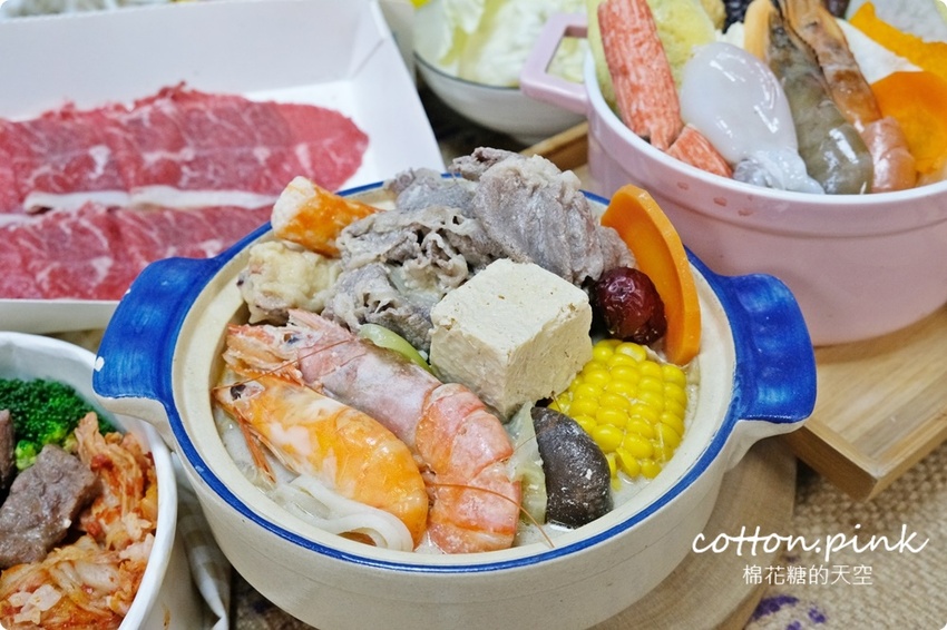外帶火鍋超過20種配料超澎湃！牛排蓋飯肉多到看不到飯啦！