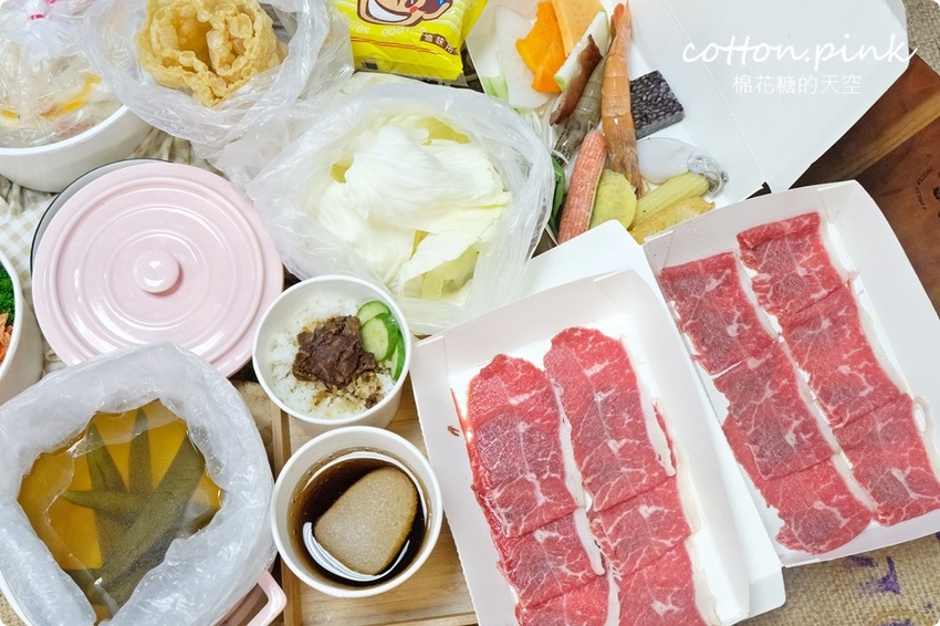 外帶火鍋超過20種配料超澎湃！牛排蓋飯肉多到看不到飯啦！