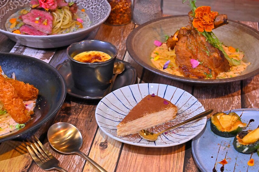 台中逢甲義大利麵超美擺盤大份量推薦 8種自製熬煮醬汁 自製千層蛋糕不用百元好吃 瑰覓GuiMi逢甲