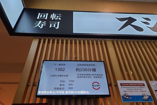 【新北/中和區】壽司郎(中和環球店)