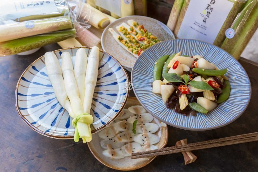 [南投埔里]日耕農產用無毒農法栽培筊白筍，魚筊共生的美人腿生吃等級的脆甜口感很可以,產地現採宅配到府 - 老莫 Say透透