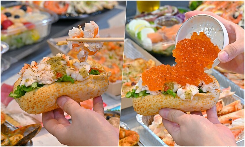 台中市北屯區台中最夯海鮮批發超市 假日海鮮市集巨無霸烤龍蝦必吃/阿布潘水產