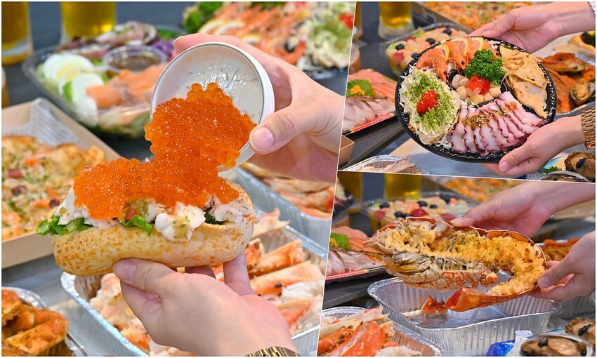 台中市北屯區台中最夯海鮮批發超市 假日海鮮市集巨無霸烤龍蝦必吃/阿布潘水產