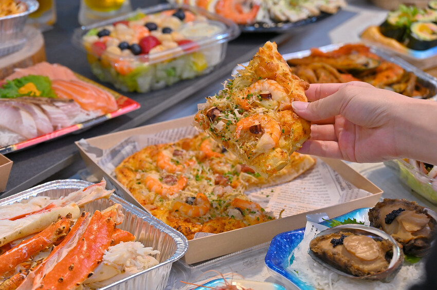 台中市北屯區台中最夯海鮮批發超市 假日海鮮市集巨無霸烤龍蝦必吃/阿布潘水產