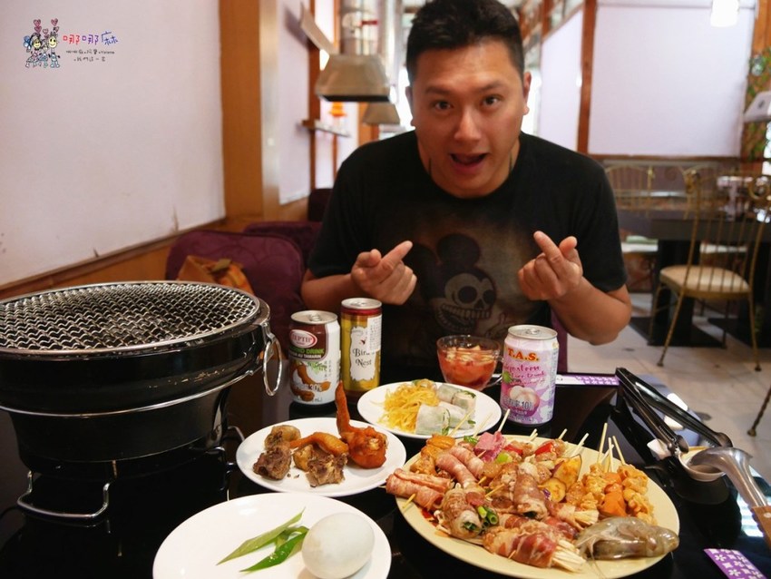 【桃園美食】龍潭大池旁399元吃到飽《越炭越燒》越式串燒烤肉店~第一次嘗試鴨仔蛋~ | 哪哪麻