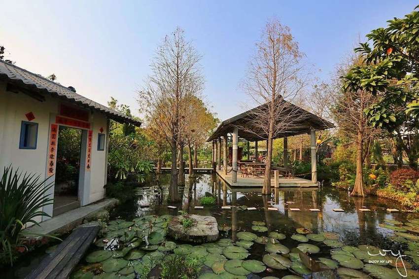 台中南屯隱藏版田園餐廳『田寮農莊』,池塘落羽松造景與總鋪師古早味農家菜,適合親子郊遊的好去處!