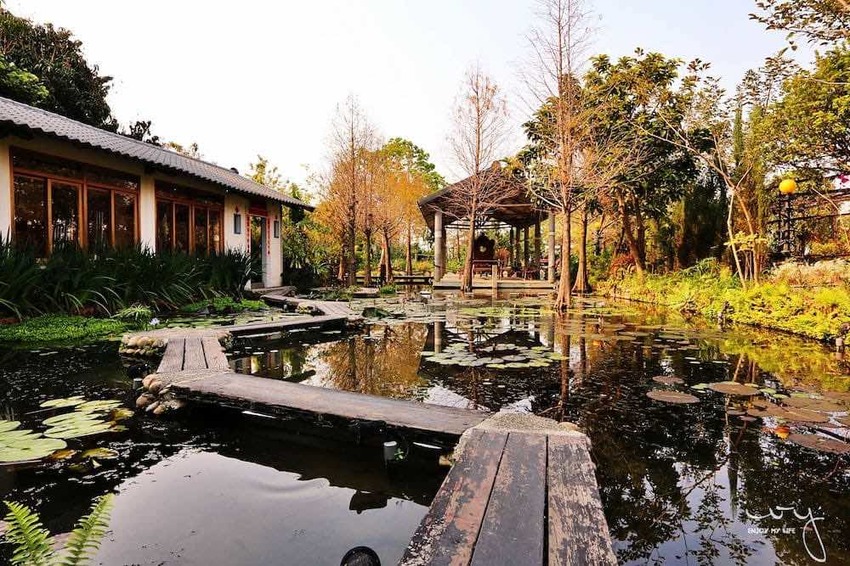 台中南屯隱藏版田園餐廳『田寮農莊』,池塘落羽松造景與總鋪師古早味農家菜,適合親子郊遊的好去處!