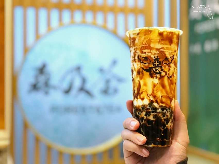 全台中首家惡魔黑糖波霸鮮奶，森及茶
