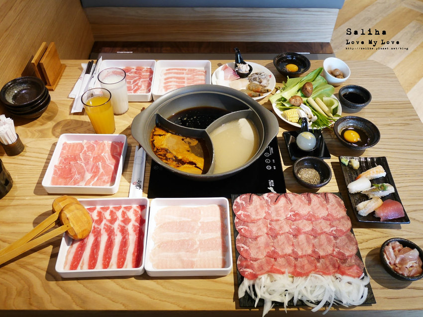 台北劍南路站大直美麗華餐廳美食推薦溫野菜壽司海鮮火鍋吃到飽 (1)