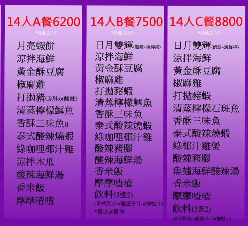 曼谷皇朝泰式料理|台中高CP值泰式餐廳,免收服務費,平日午餐桌菜再享85折~