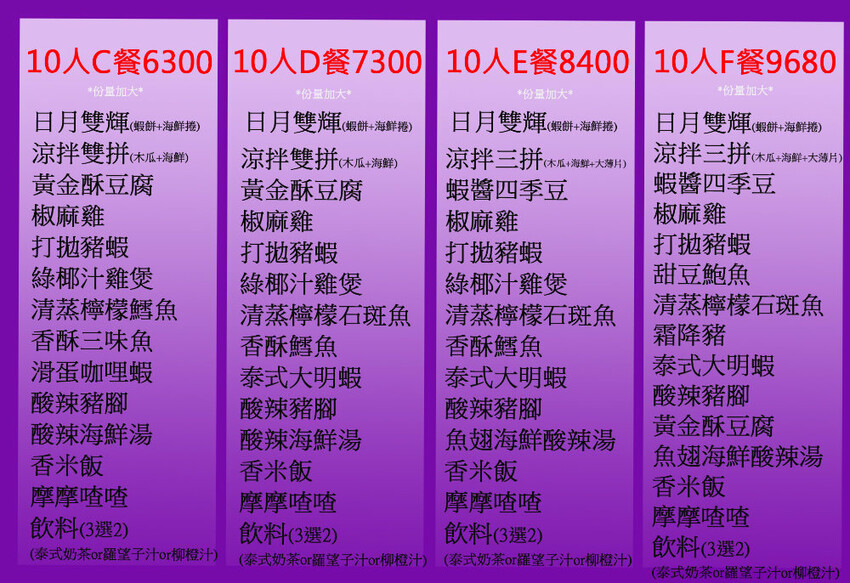 曼谷皇朝泰式料理|台中高CP值泰式餐廳,免收服務費,平日午餐桌菜再享85折~