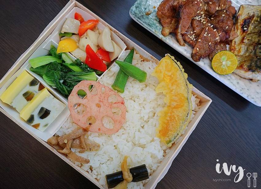 後廚手作餐盒|台中西區精緻平價便當，人氣雙拼厚片醃製梅花豬和新鮮鯖魚，一定要配超脆辣的菜脯，下飯又飽足！