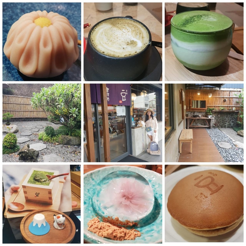 【花蓮.市區】豆和寮日式甜點。寵物友善須裝提籠。推培茶歐蕾+伯爵茶和果子+抹茶提拉米蘇+櫻花水信水餅