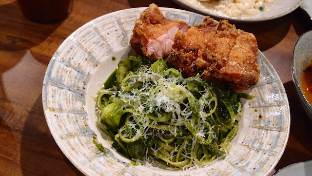 台北 福旺珈琲 菜單 menu Food Wong Cafe' 蝦油燴炒海鮮 脆煎白帶魚卷鹹豆奶燉飯 酥炸雞腿竹筍青醬細扁麵