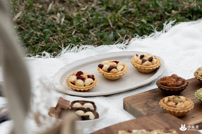 上信饌玉夏威夷豆塔｜花漾春月。不只健康，還豆你開心｜6種口味堅果塔｜台北伴手禮推薦｜健康零食｜母親節禮盒 - 小米食