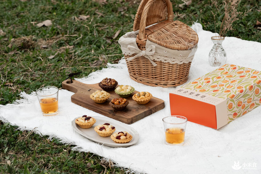 上信饌玉夏威夷豆塔｜花漾春月。不只健康，還豆你開心｜6種口味堅果塔｜台北伴手禮推薦｜健康零食｜母親節禮盒 - 小米食