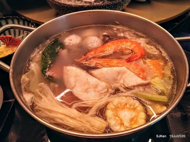 Taiwan seafood hot pot restaurant at Taipei, Taiwan, July 19,2020