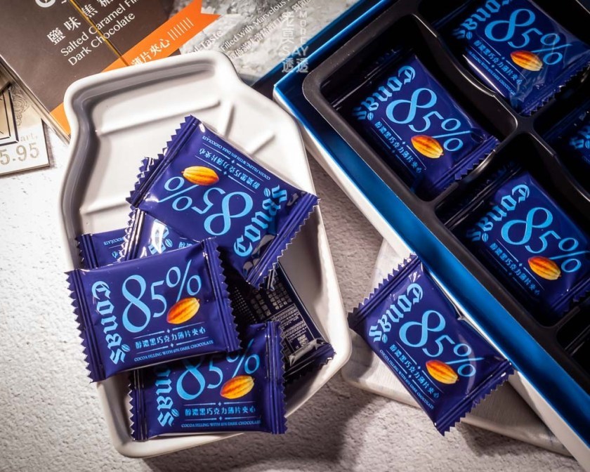 85%醇濃黑巧克力夾心薄片