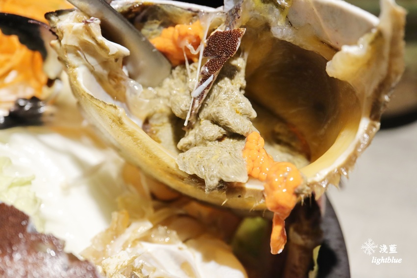 新竹美食:淺藍 × 山上走走~二訪超高cp值日式無菜單海鮮鍋物,螃蟹正肥美