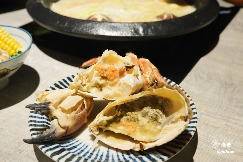 新竹美食:淺藍 × 山上走走~二訪超高cp值日式無菜單海鮮鍋物,螃蟹正肥美